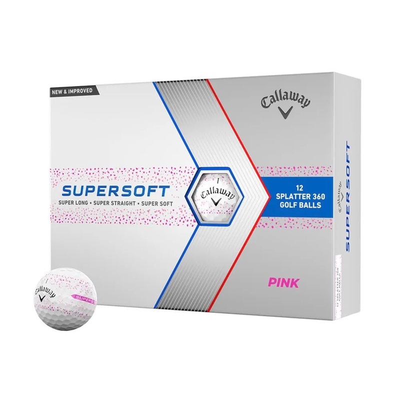 Callaway Supersoft Splatter Golf Balls – Pink – Prior Generation
