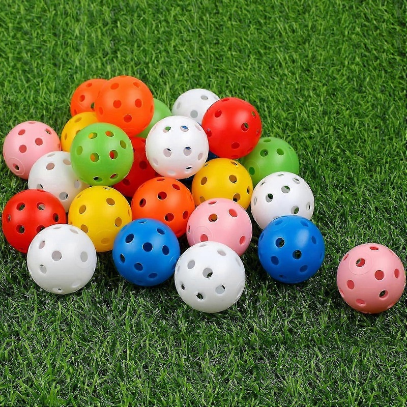 Practice Golf Balls 24 Pack, 42mm Plastic Golf Balls, Practice Golf Balls for Backyard, Training Golf Balls  (Multicolor)