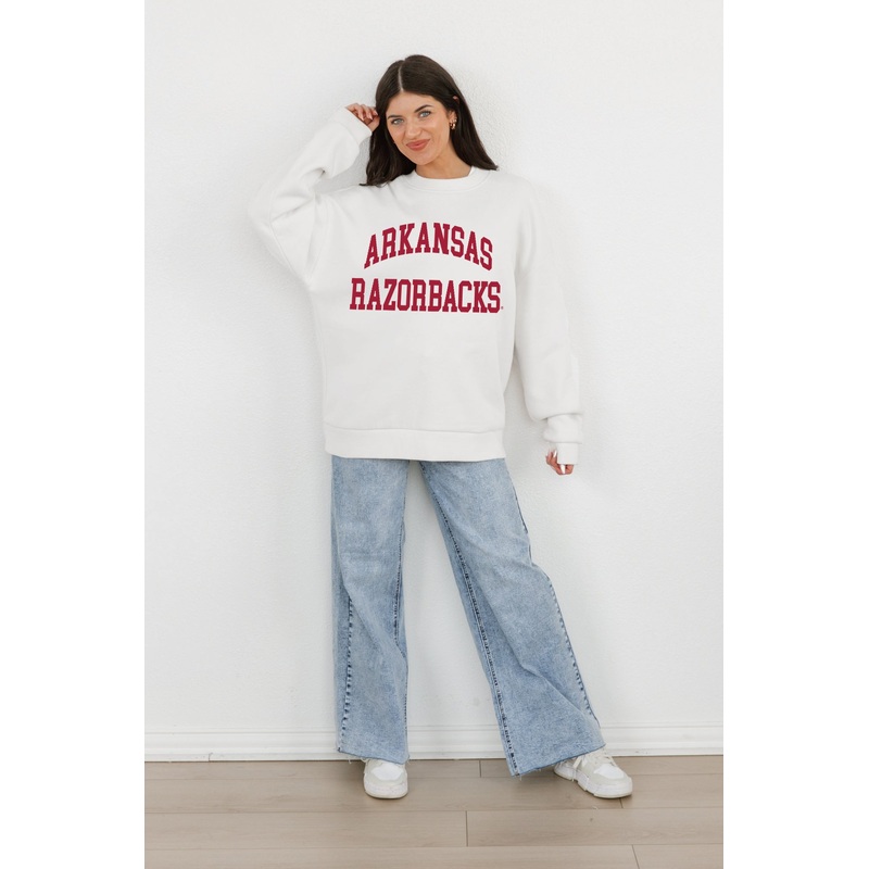 ARKANSAS RAZORBACKS All-Star Style Fleece Pullover By Madi Prewett Troutt