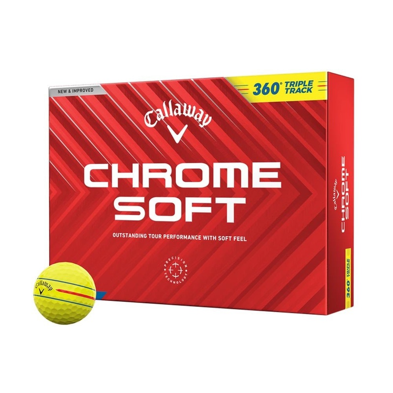 Callaway Chrome Soft 360 Triple Track Yellow 2024 Personalized Golf Balls