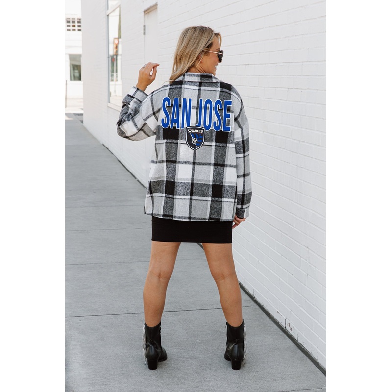 SAN JOSE EARTHQUAKES Fieldside Fun Plaid Overshirt