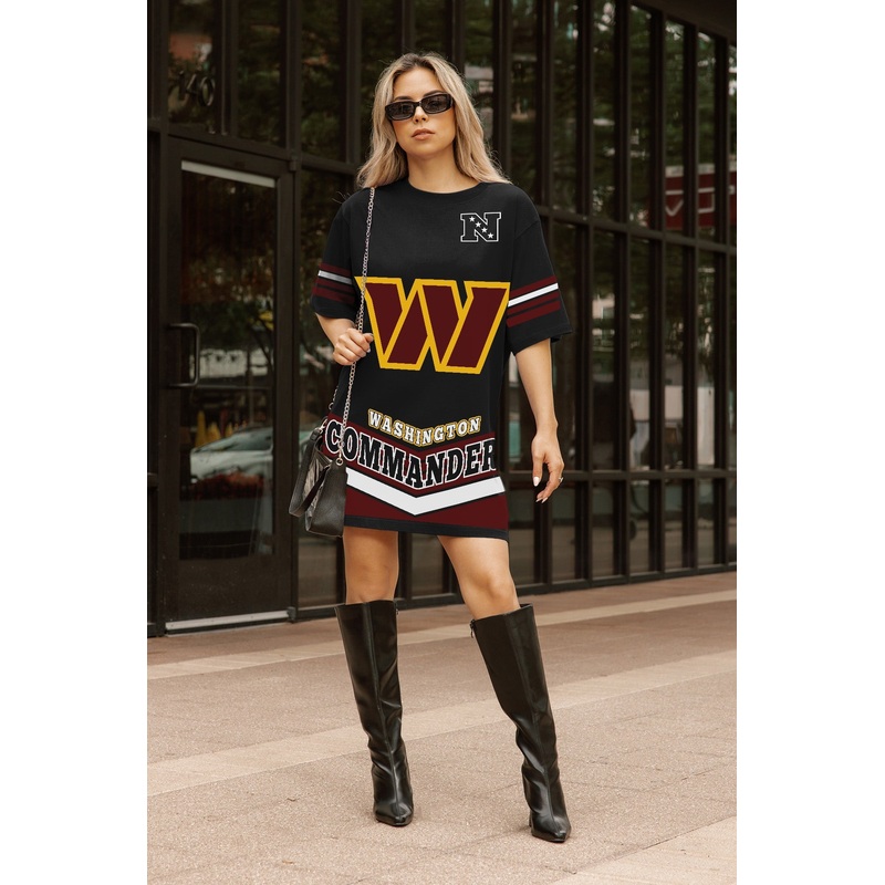WASHINGTON COMMANDERS PERFECT SCORE RETRO T-SHIRT DRESS