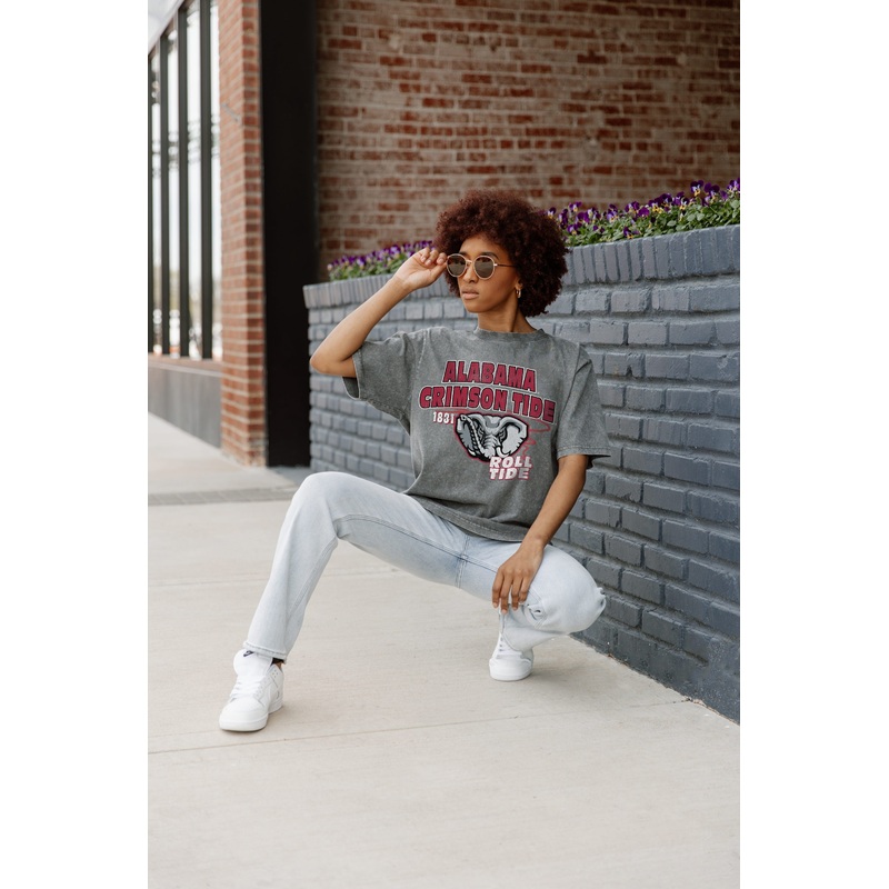 ALABAMA CRIMSON TIDE KEEP THE LEAD OVERSIZED CREWNECK TEE