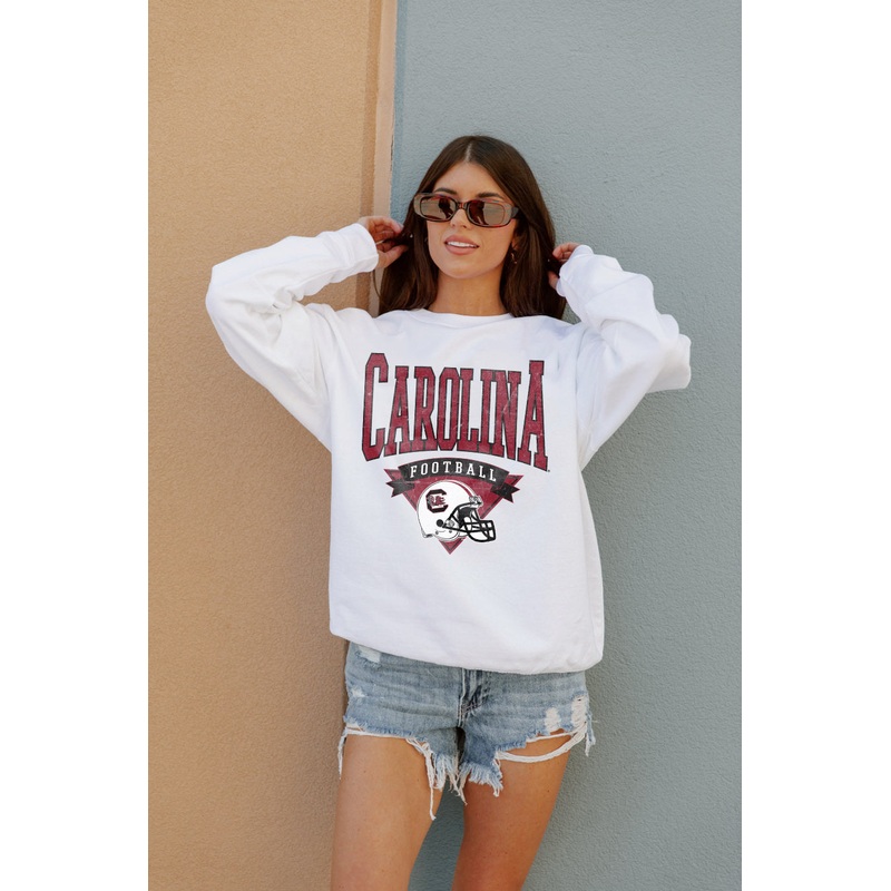 SOUTH CAROLINA GAMECOCKS Slow Motion Crew Fleece Pullover By Madi Prewett Troutt