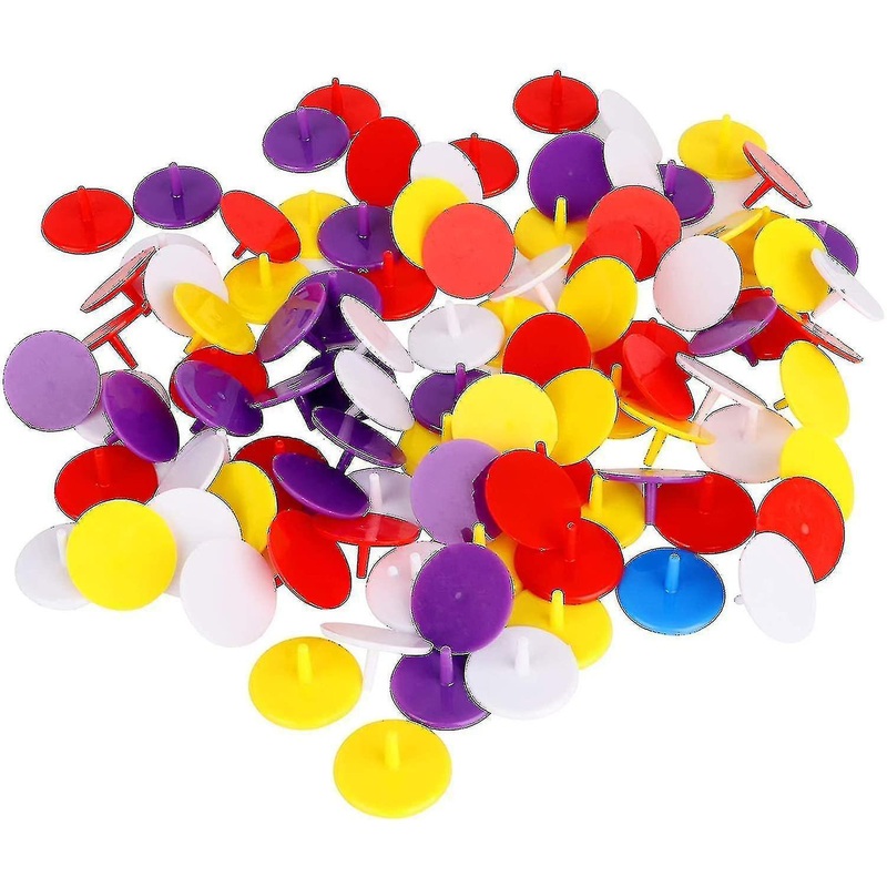 100 Pack Golf Position Markers 24mm Plastic Flat Round Markers random Color