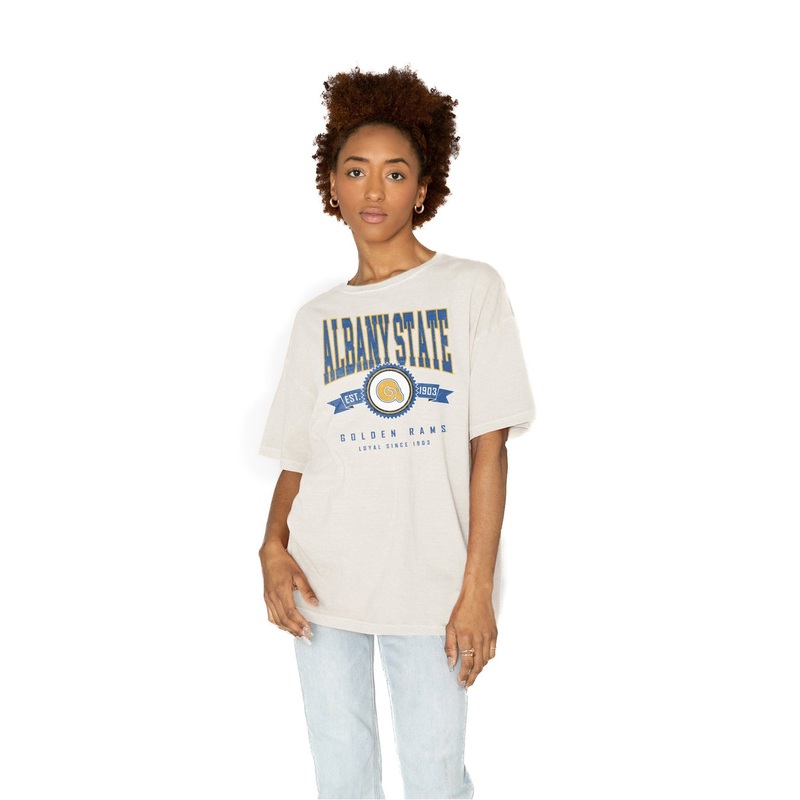 ALBANY STATE GOLDEN RAMS GET GOIN’ OVERSIZED CREW NECK TEE