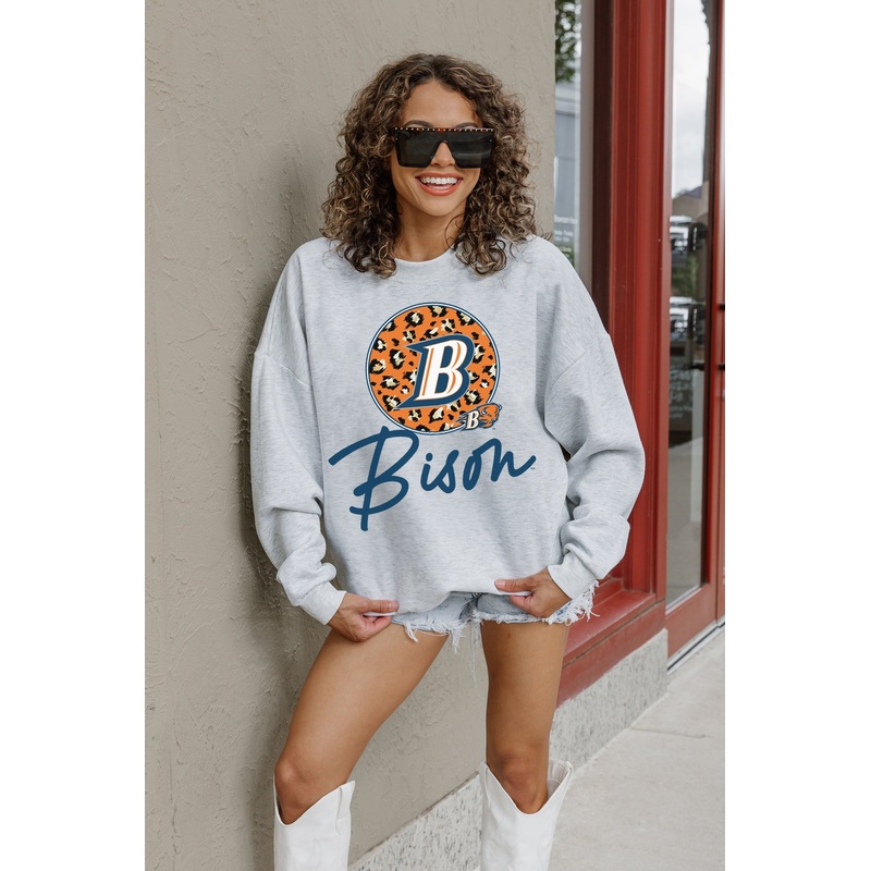 BUCKNELL BISON Going Wild Fleece Drop-Shoulder Pullover
