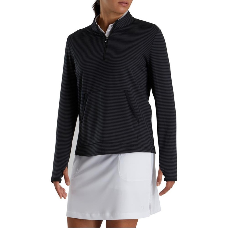 FootJoy Women’s Half-Zip Tonal Stripe Golf Mid-Layer