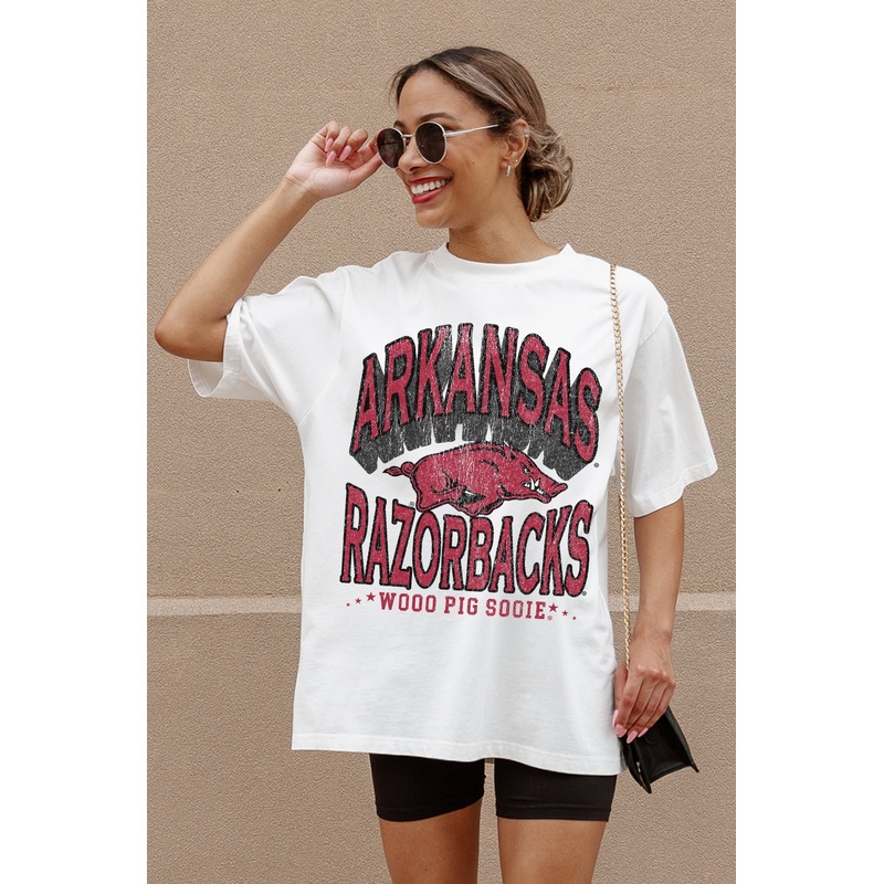 ARKANSAS RAZORBACKS Shakedown Oversized Crewneck Tee