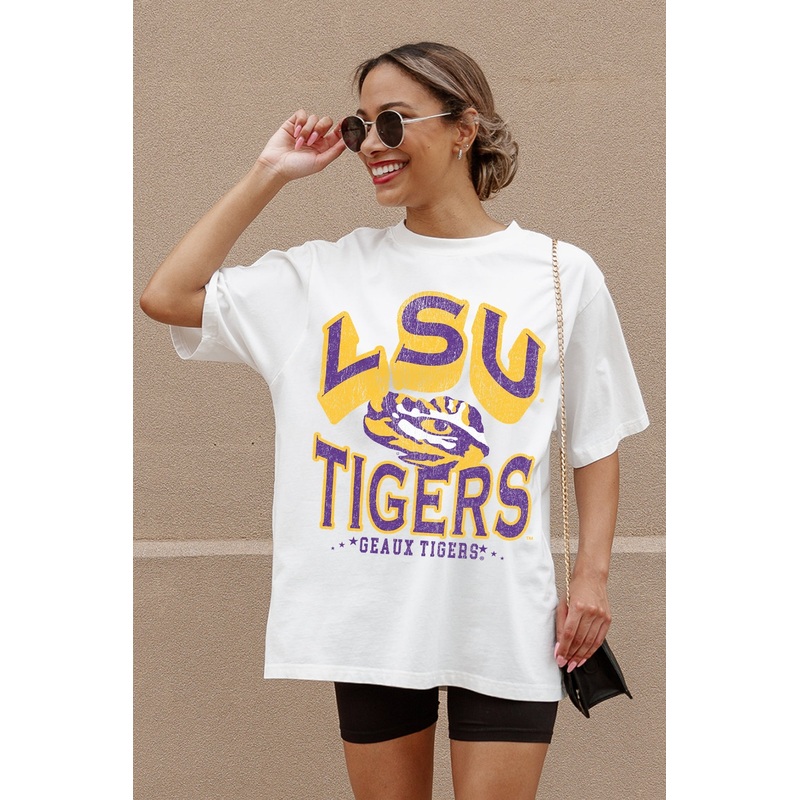 LSU TIGERS Shakedown Oversized Crewneck Tee