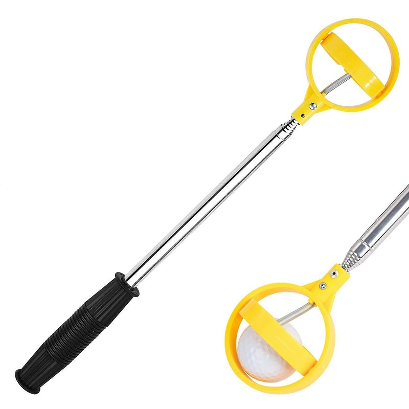 Golf Ball Retriever Automatic Telescopic Ball Collector Stainless Ball Retriever Grabber Locking Scoop Tool for Water Men Golf Players Golf Lovers