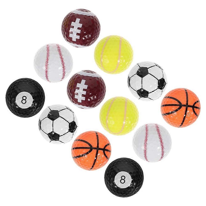 Golf Themed Party Favors Golf Ball Kit Outdoor Training Practice Resin Round Design 12Pcs