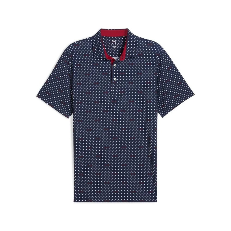 Puma Mattr Burgh Golf Polo|Deep Navy/White Glow|White Glow/Deep Navy|Small|Medium|Large|X-Large|XX-Large|XXX-Large