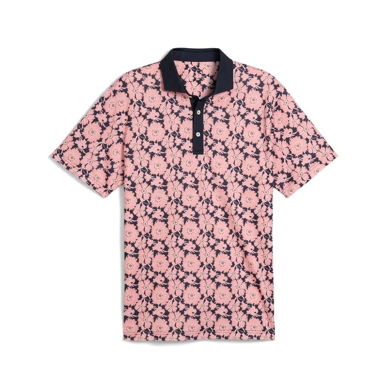 Puma Pique Flower Fields Golf Polo