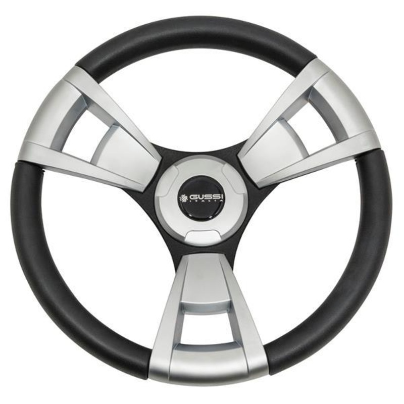 2004-Up Club Car Precedent – Gussi Italia Model 13 Black and Brush Steering Wheel PN# 06-124