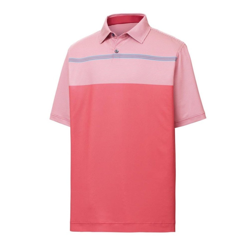 FootJoy Lisle Engineered Pinstripe Self Collar Polo