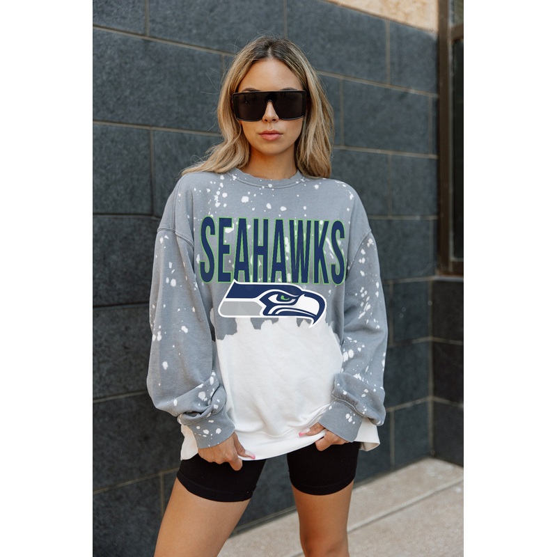 SEATTLE SEAHAWKS CASUAL FAN LONG-SLEEVE FRENCH TERRY PULLOVER