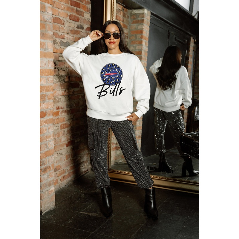BUFFALO BILLS WILD BREAKTHROUGH PREMIUM FLEECE CREWNECK PULLOVER