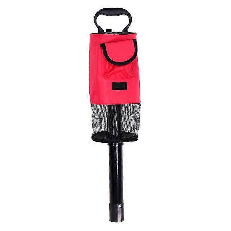 Detachable Golf Ball Retriever Collector Shag Bag with Pocket and Tee Holder, Suitable for Various Golf Balls, Red Color