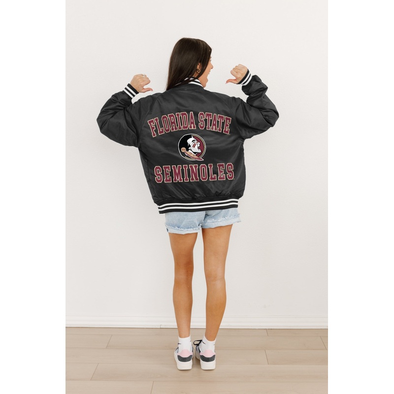 FLORIDA STATE SEMINOLES Champion’s Club Striped Varsity Jacket By Madi Prewett Troutt