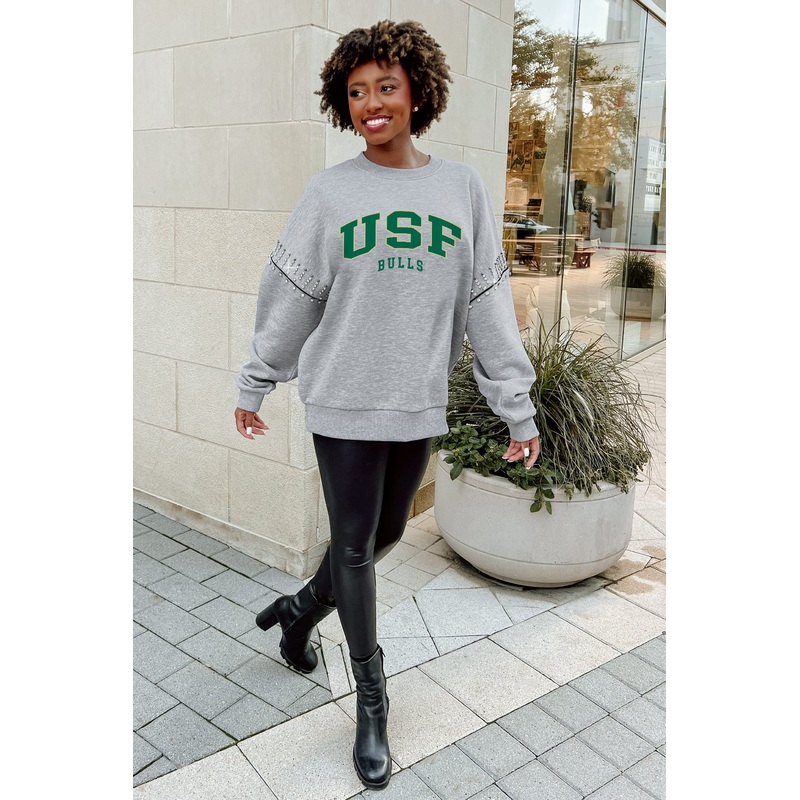 SOUTH FLORIDA BULLS Competitive Edge Jewel-Trim Pullover