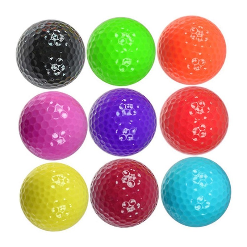 9pcs Golf Balls Double Layer Portative Practicing Durable Training Balls Golf Balls For Training Gol