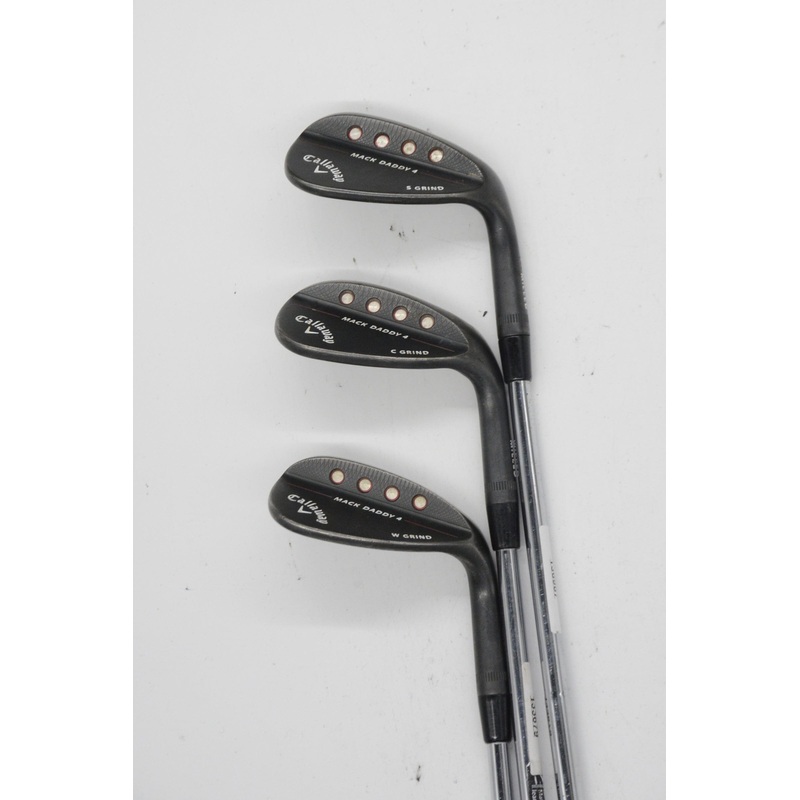 Callaway Mack Daddy 4 Black Nickel 52, 56, 60 Degree Wedge Set S Flex