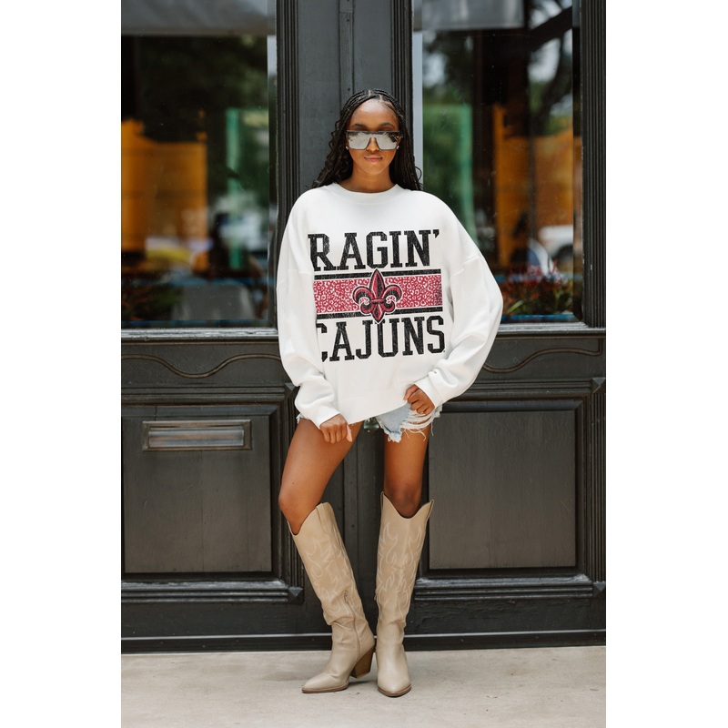 LOUISIANA RAGIN’ CAJUNS Fair Catch Crewneck Pullover