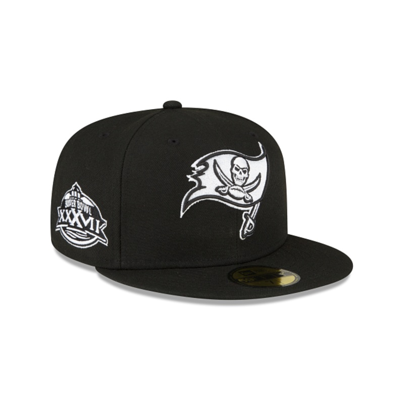 Tampa Bay Buccaneers Sidepatch Black 59FIFTY Fitted Hat