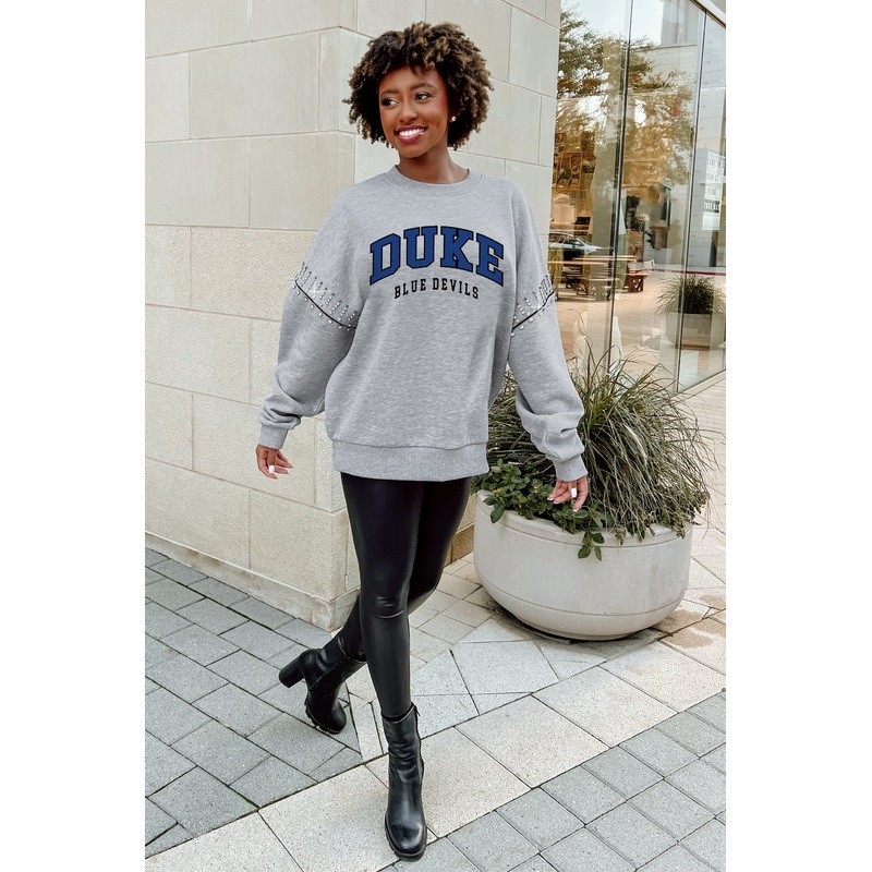 DUKE BLUE DEVILS Competitive Edge Jewel-Trim Pullover