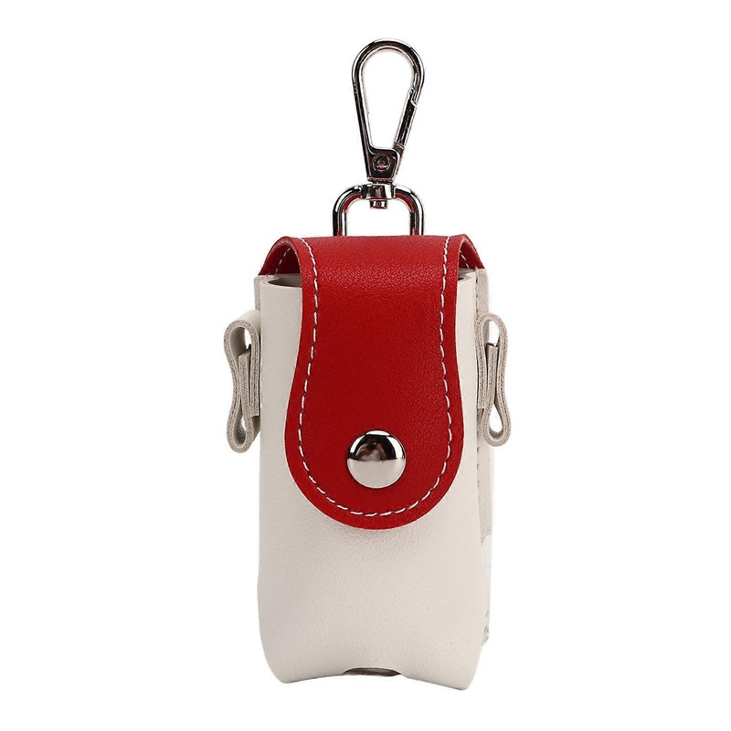 Golf Balls Pouch Portable Pu Durable Metal Button Fashion Golf Ball Holder For Golf Fans Supplies Red