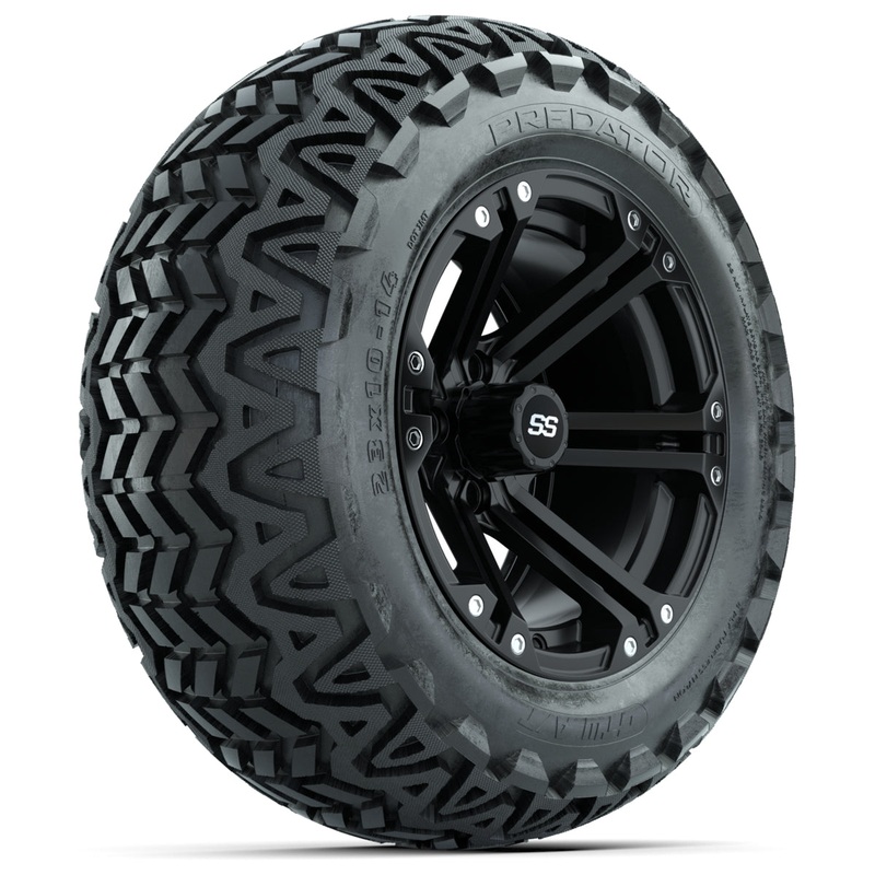 Set of (4) 14 in GTW Specter Wheels with 23×10-14 GTW Predator All-Terrain Tires PN# A19-471