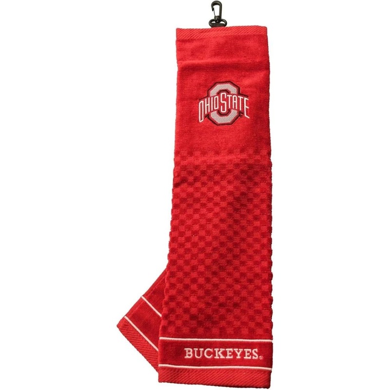 Team Golf NCAA Embroidered Golf Towel – Ohio State Buckeyes