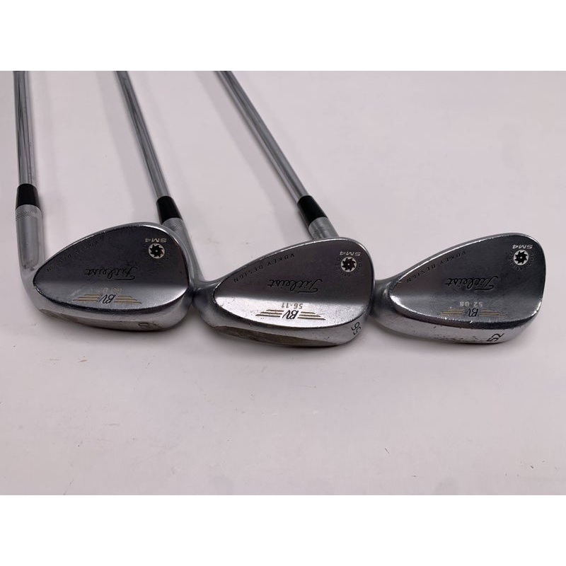 Titleist Vokey Spin Milled SM4 Chrome Wedge Set 52* 8 | 56* 11 | 60* 7 Mens RH