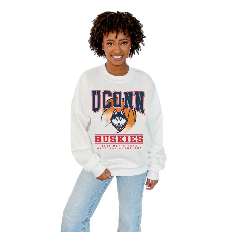 UCONN HUSKIES Rebound Fleece Crewneck Pullover