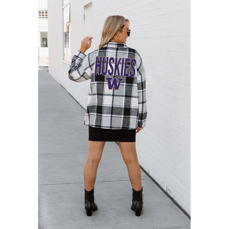 WASHINGTON HUSKIES Mad For Plaid Jenkins Plaid Overshirt
