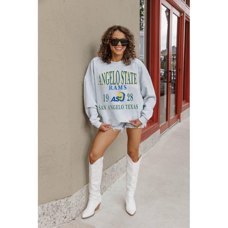 ANGELO STATE RAMS ALLEGIANCE PREMIUM FLEECE DROP SHOULDER CREWNECK PULLOVER
