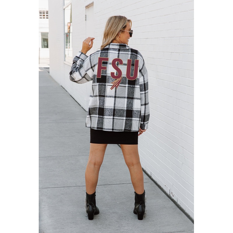FLORIDA STATE SEMINOLES Mad For Plaid Jenkins Plaid Overshirt
