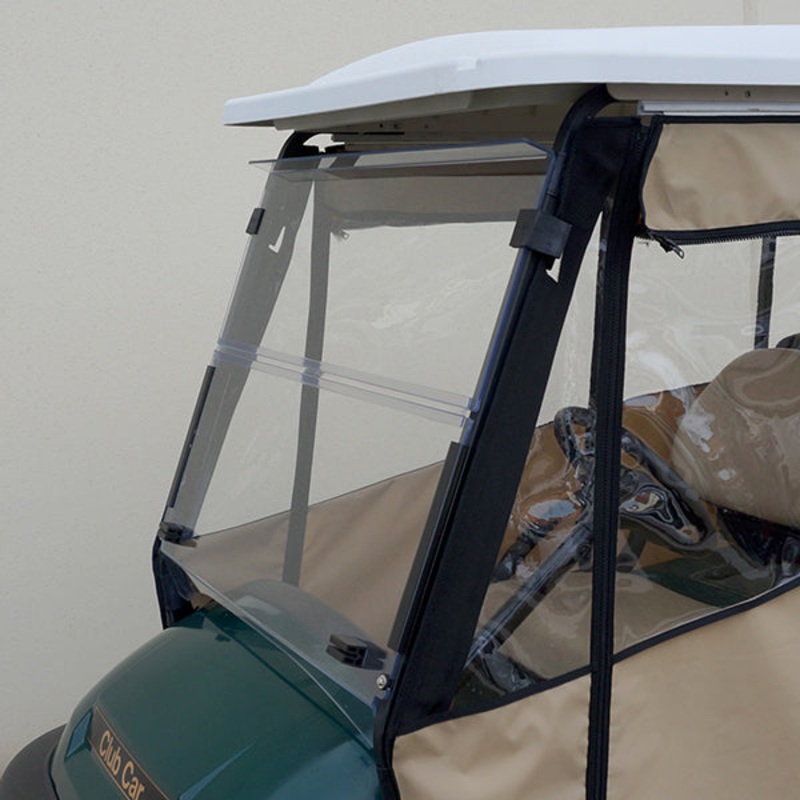 Odyssey Enclosure, 88 RHOX Top, Beige, Club Car Tempo, Precedent with Rear Seat