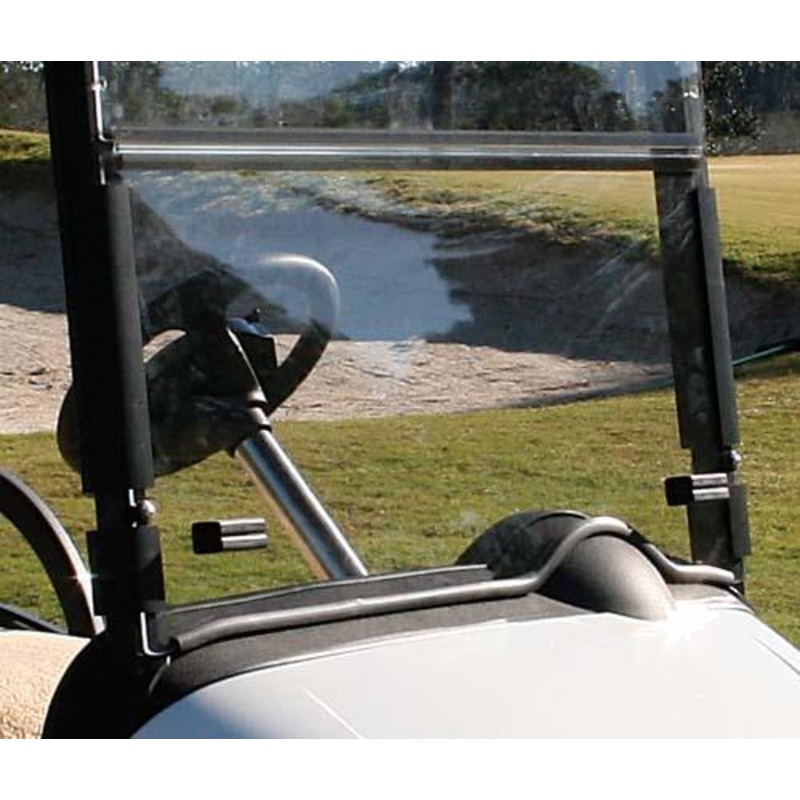 RedDot 2008-2023 EZGO RXV 1/4 Thick Acrylic Folding Tinted Windshield with Rubber Trim PN# 35241