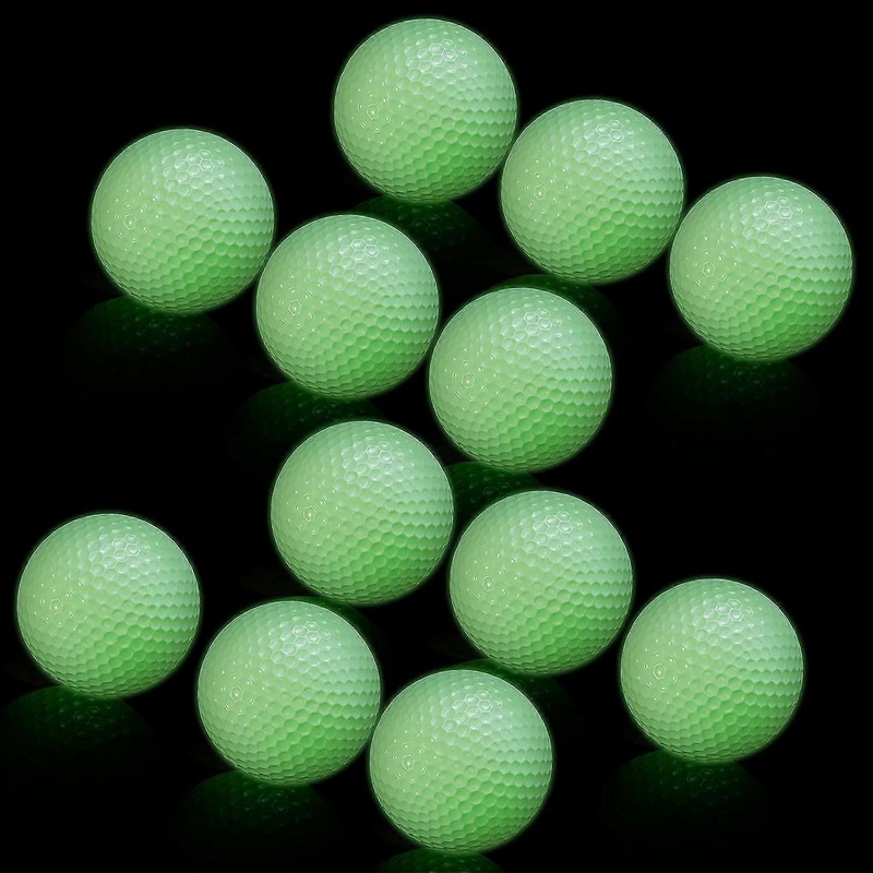 12 Pack Glowing Golf Balls Luminous Night Golf Balls Glow in The Dark Best Hitting Tournament Fluorescent Golf Ball Long Lasting Bright Luminous Balls