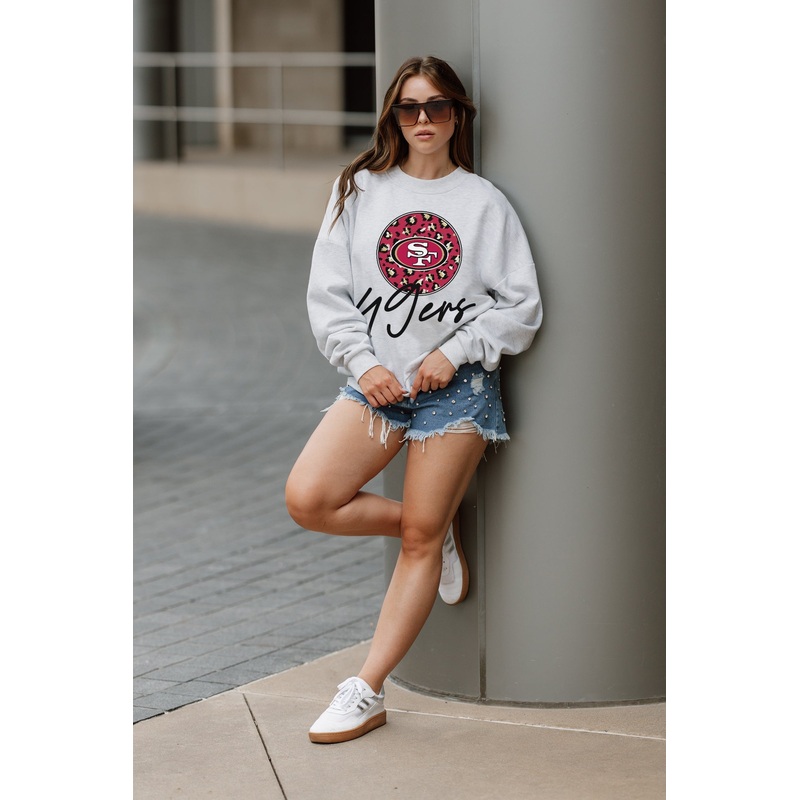 SAN FRANCISCO 49ERS Going Wild Fleece Drop-Shoulder Pullover