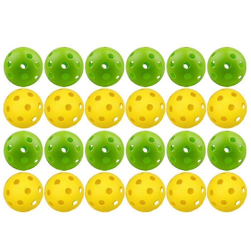 24pcs Indoor Plastic Golfs Balls Golfs Colored Practice Balls Hollow Golfing Balls