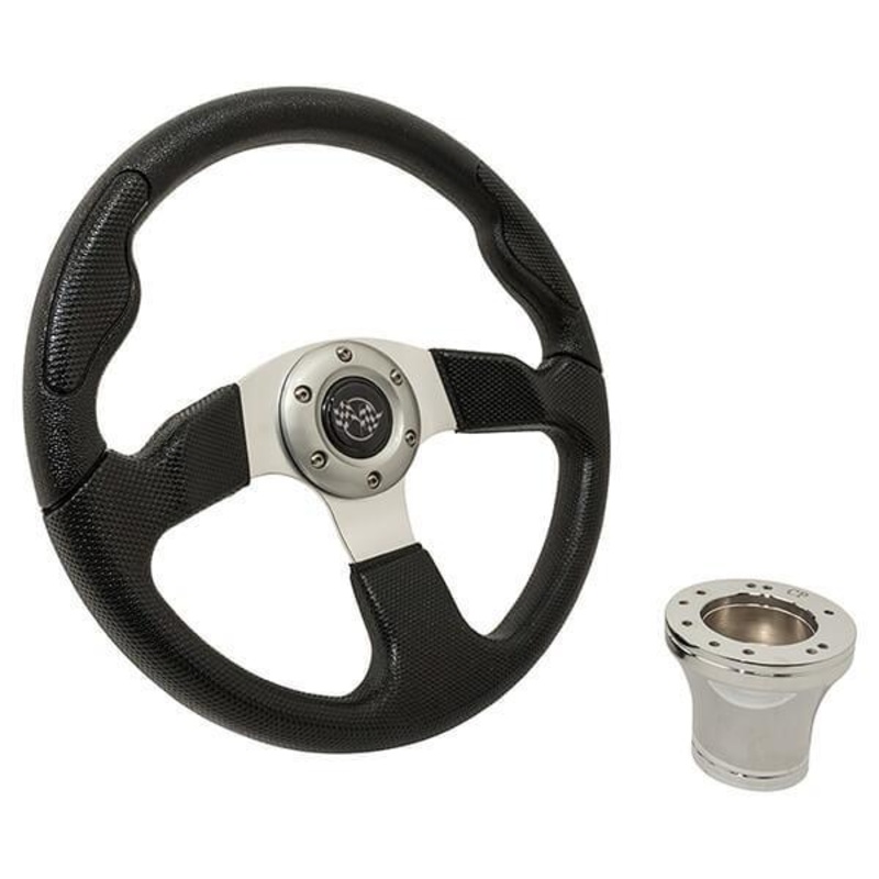 Club Car DS Black Sport Steering Wheel Kit 1982-Up PN# 06-106