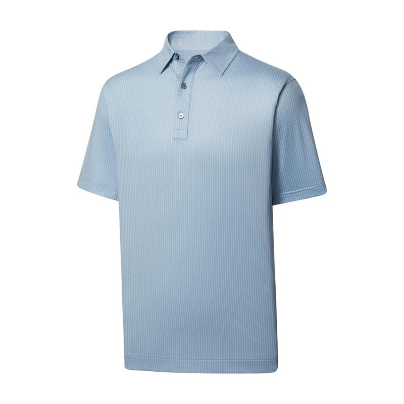 FootJoy Lisle ZigZag Print Self Collar Polo