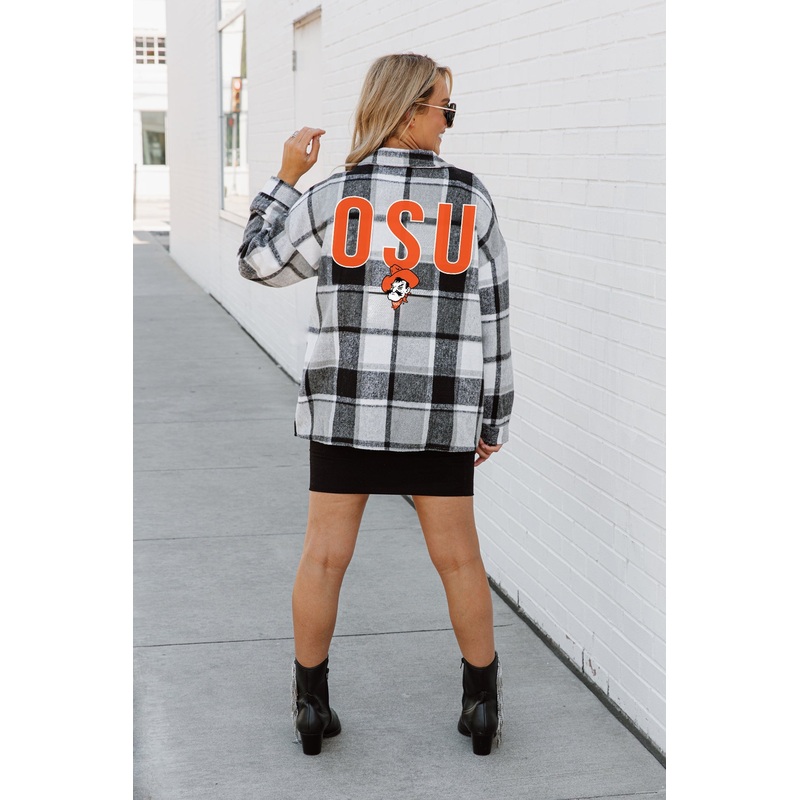 OKLAHOMA STATE COWBOYS Mad For Plaid Jenkins Plaid Overshirt