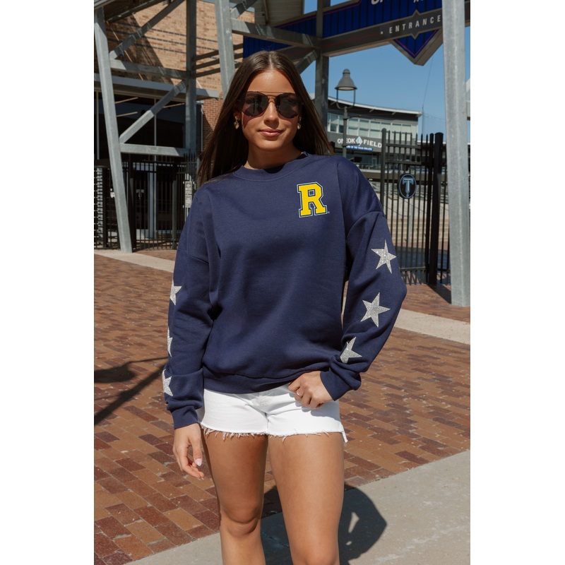 ROCHESTER YELLOWJACKETS Dedication Star-Sleeve Crewneck Pullover
