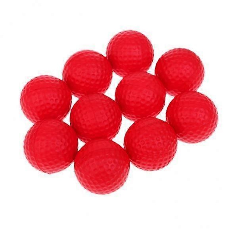 3×10 Pieces PU Foam Sponge Golf Training Soft Balls Golf Practice Balls Red