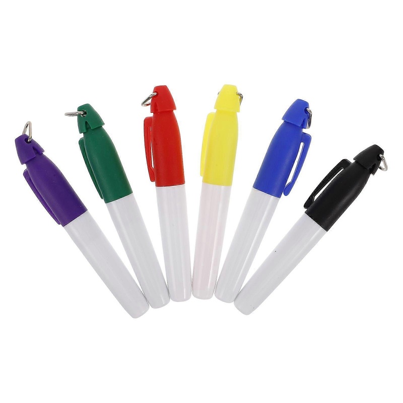 6Pcs Golf Ball Identification Tool Mini Golf Marking Pen Set Permanent Markers For Golf Ball Alignments And Outdoor Activities Multi