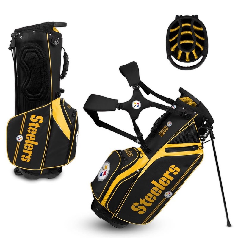 WinCraft NFL Pittsburgh Steelers Caddie Carry Hybrid Bag